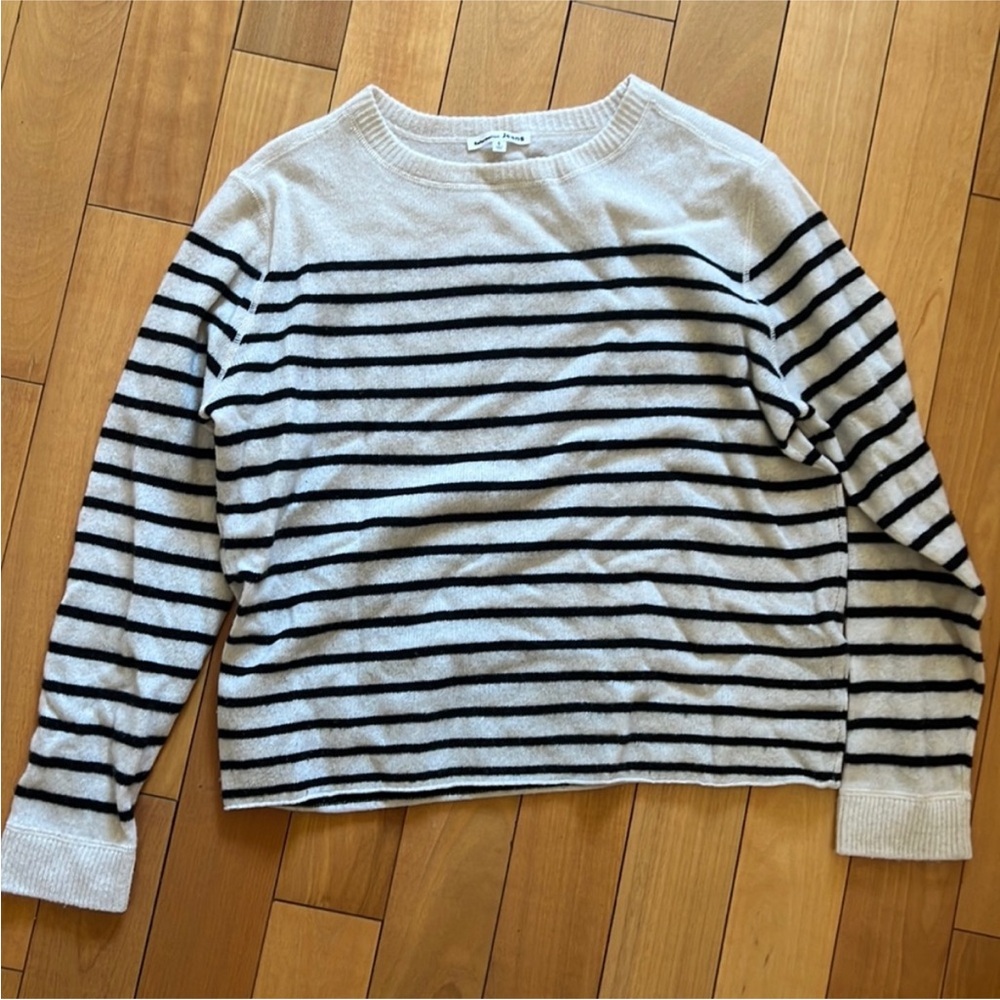 Striped Sweater in Cream and Black